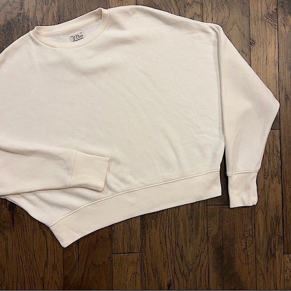 J. Crew Women’s Vintage Fleece Batwing Sweatshirt Natural - Picture 15 of 16